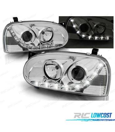 Farois Luz Diurna Led Para Volkswagen Vw Golf Mkiii