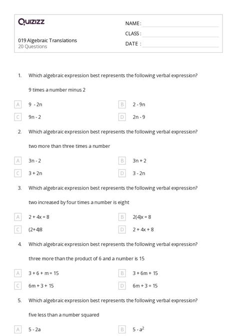 Translations Worksheets For Th Grade On Quizizz Free Printable