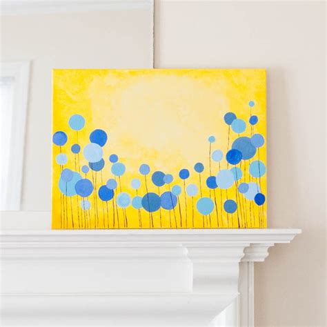 Abstract Flower Painting Tutorial | Thrifty Below | Hội họa, Trừu tượng ...