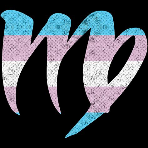 Transgender Pride Flag Virgo Zodiac Sign Digital Art By Patrick Hiller