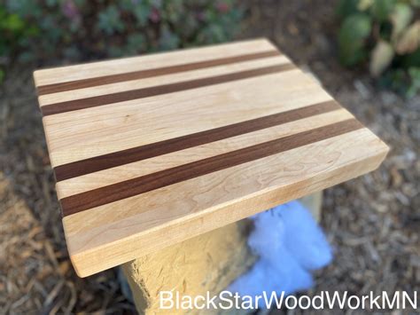 Maple And Walnut Edge Grain Cutting Boards Handmade Cutting Etsy