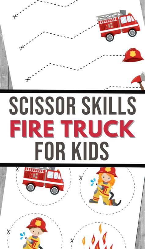 Fire Truck Cutting Activity - 3 Boys and a Dog