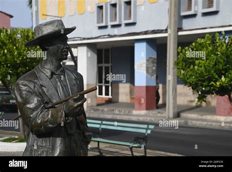 Scenic View Of The Bronze Statue Of Benny Moré The Famous Bandleader