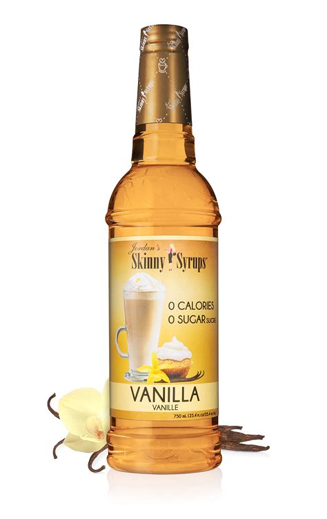 Jordans Skinny Syrups Vanilla Sugar Free Flavoring Syrup 254 Ounce Bottle 254 Fl Oz Pack