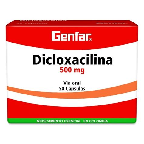 Dicloxacilina Mg Capsulas Gf Cja X Un Droguerias Patria