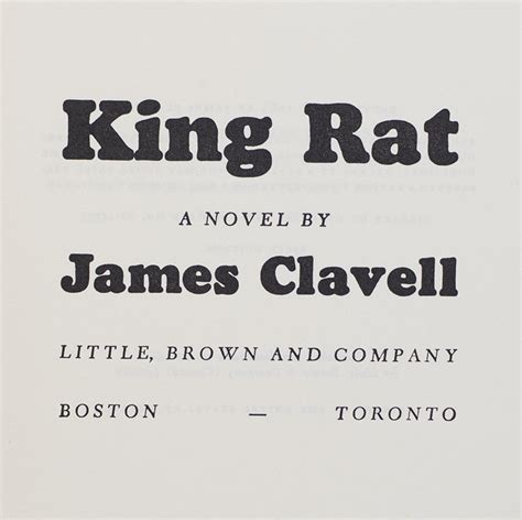 King Rat James Clavell First Edition