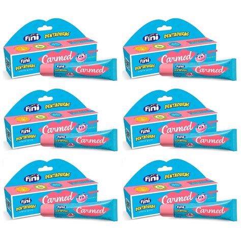 6Un Carmed Fini Dentaduras Hidratante Labial Incolor De 10g Shopee Brasil