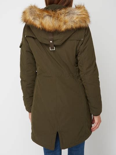 Jake S Collection Parka Mit Webpelzfutter Wattiert Oliv Online Kaufen