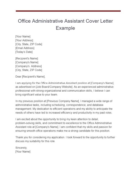 21 Administrative Assistant Cover Letter Examples How To Write Tips Examples