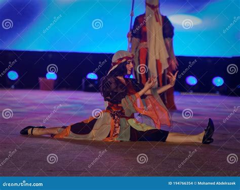 Traditional Jordanian Folklore Dance Dabke In Katara Theater Doha