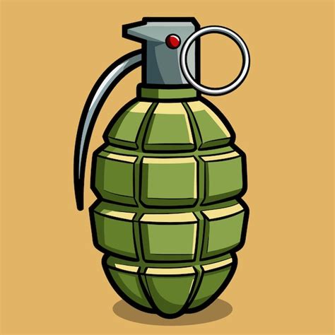 Illustration Vectorielle De Style Dessin Anim De Grenade Vecteur Premium