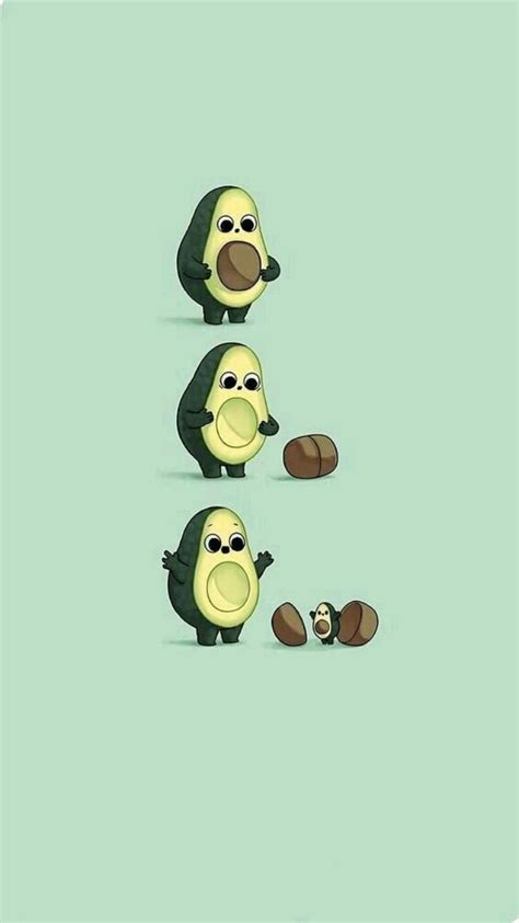 avocado wallpaper | Cute cartoon wallpapers, Cartoon wallpaper, Funny ...