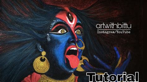 Kali Maata Drawing। Full Video। Step By Step । 2022 । Tutorial Youtube