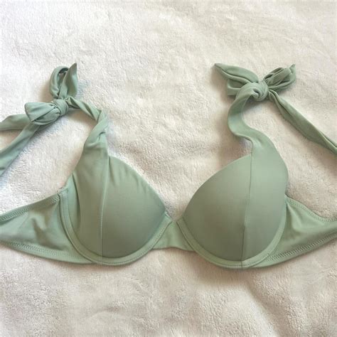 Target Sage Green Bikini Top Size XS Depop