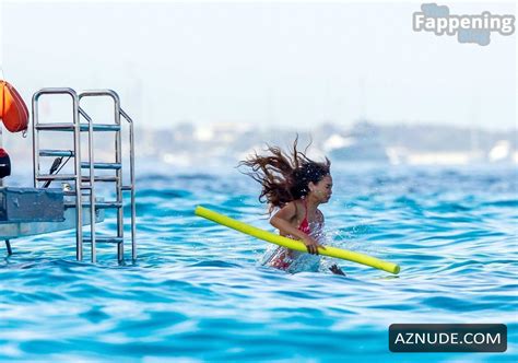 Joan Smalls Sizzles In Sexy Red Bikini In Ibiza AZNude