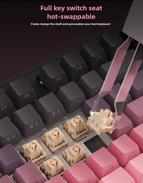 Ajazz Ak870 Plus RGB Gaming Mechanical Keyboard Hot Swap 84 Keys Wireless Bluetooth 2 4G Wired