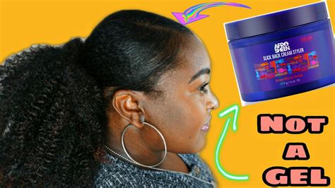 Sleek Down Type 4 Natural Hair No Gel Using The Afro Sheen™ Slick Back Cream Styler Yemu