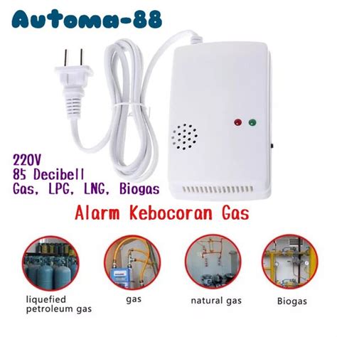 Jual Alarm Kebocoran Gas LPG Bocor 220V Gas Leak Detector LNG Elpiji