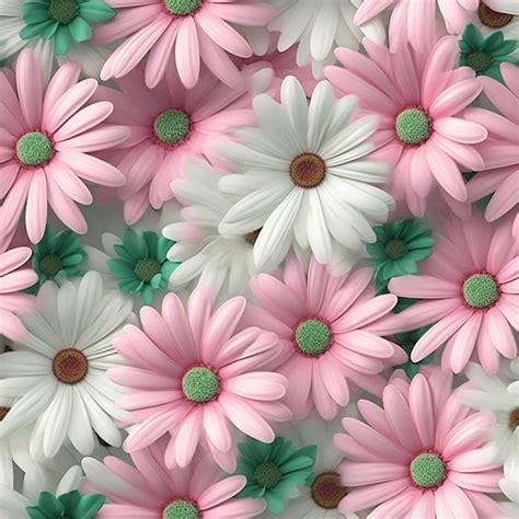 Premium AI Image | Pink and white flowers wallpaper that is a wallpaper ...