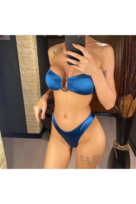DESİGNEDBYD Kadın Aksesuarlı Straplez Bikini Takımı Parça Bikini Set Beach Fiyatı Yorumları