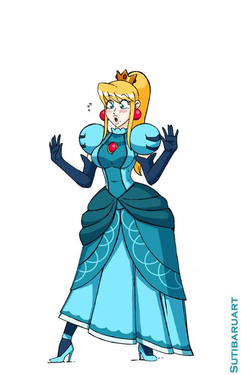 Hypnohub Absurdres Alternate Costume Blonde Hair Blue Eyes Blush Breasts Crown Dress Female