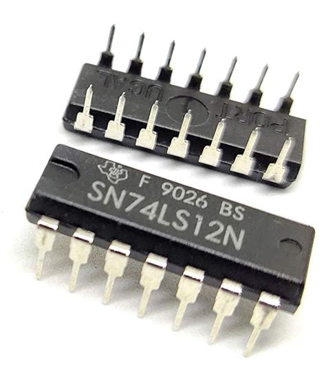 INVENTO 4Pcs 7412 IC SN74LS12N SN74HC12N Triple 3-Input NAND Gates with ...