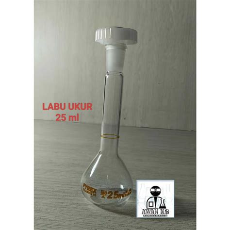 jual labu ukur ml pyrex labu takar  ml volumetric flask tutup