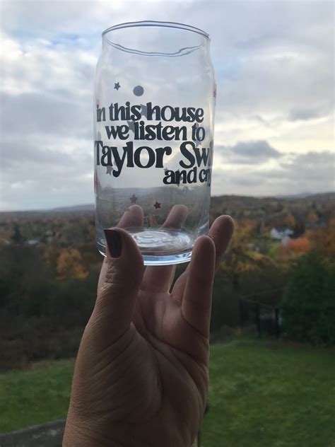 Taylor Swift Beer Glass in This House We Listen to Taylor - Etsy