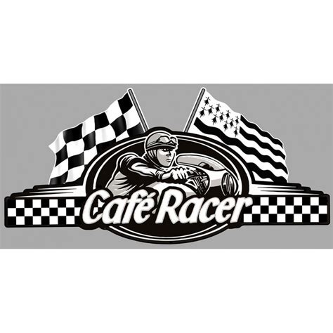 Cafe Racer Breizh Bretagne Flags Sans Bretagne Sticker Droit Cafe