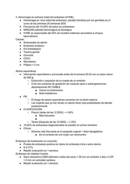 Hemorragia En Primera Mitad Del Embarazo H1 Adriana Garcia UDocz