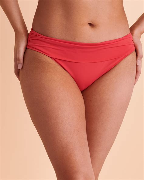 JANTZEN SOLID Foldable Waistband Bikini Bottom Watermelon Bikini