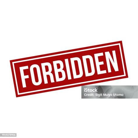 Forbidden Stamp Forbidden Square Sign Stock Illustration - Download