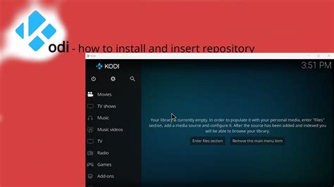 How To Kodi Install And Insert Repository Youtube