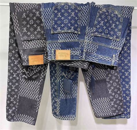 Louis Vuitton Giant Damier Waves Monogram Denim Pants Billionairemart