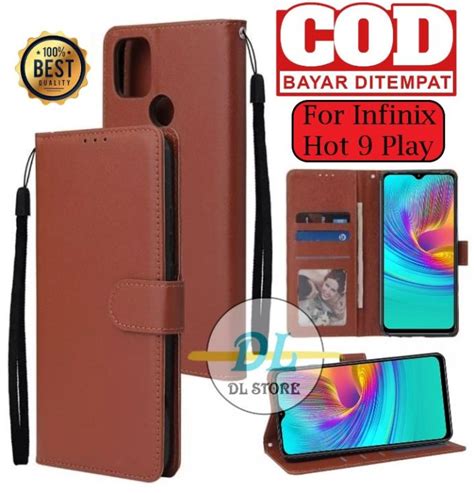 CASE UNTUK INFINIX HOT 9 PLAY 6 82 Inch FLIP LEATHER CASE PREMIUM FLIP WALLET CASE KULIT UNTUK