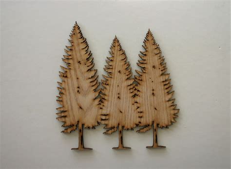 Pine Trees Laser Cut Wood Sign Wall Art Decor Etsy