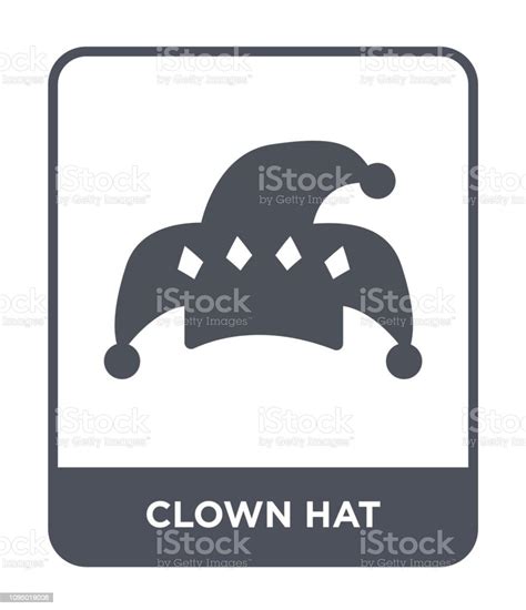 Clown Hat Icon Vector On White Background Clown Hat Trendy Filled Icons From Circus Collection