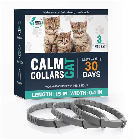 Calming Collar for Cats - 3 Pack Pheromone Calm Collar for Anxiety