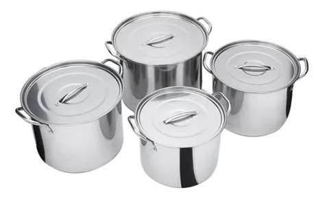 Panela Kitchen Spot Stock Pot Set Ollas Acero Inoxidable Cinza Kit