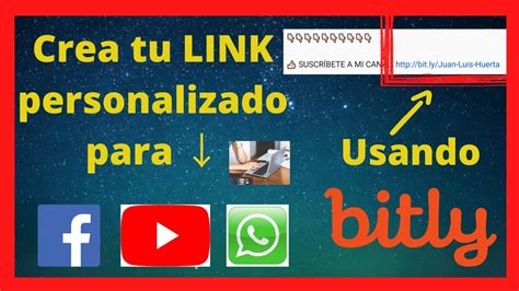 COMO CREAR UN LINK PERSONALIZADO PARA FACEBOOK YOUTUBE COMO