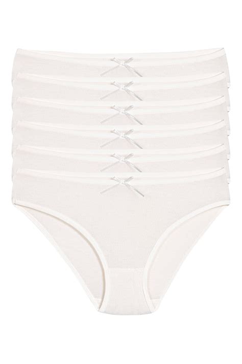 Kadın Ekru 6 lı Paket Bambu Bikini Külot