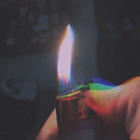 Aesthetic Fire Candle Lighter Art Rainbow Aesthetic