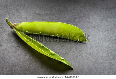 Empty Pea Pod On Dark Background Stock Photo Shutterstock