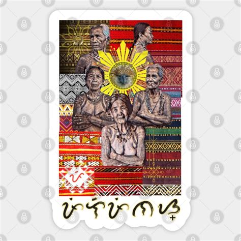 Apo Wang-Od tribe Baybayin word Pilipinas (Philippines) - Philippines Flag Proud Filipino ...