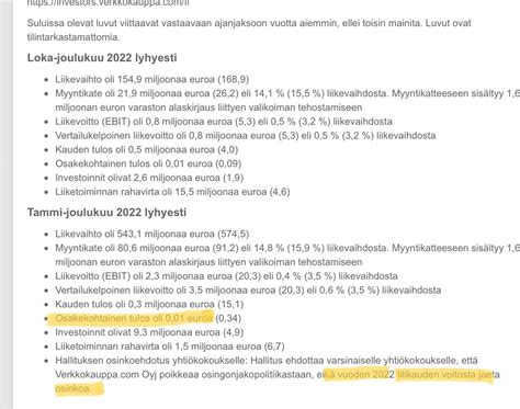 Tomi Lahti on Twitter Verkkis ja ei osinkkoa Eka tuloskauden selkeä