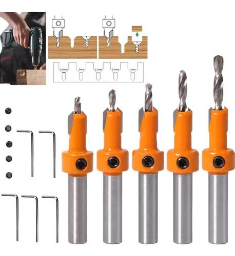 Juego De Broca Avellanadora Herramienta Para Carpintería Meses sin