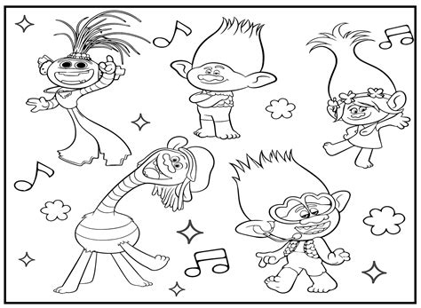 Trolls Dibujos Para Colorear