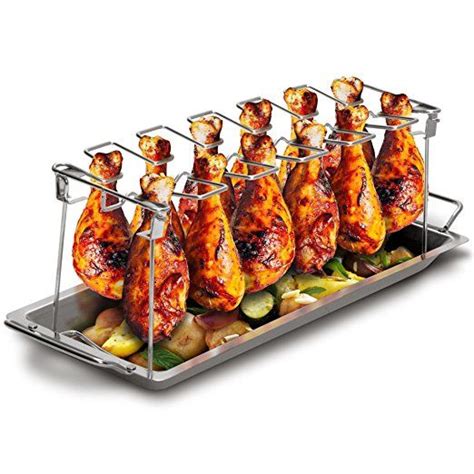 Premium Hähnchen Halter BBQ Rack von Grill Republic I