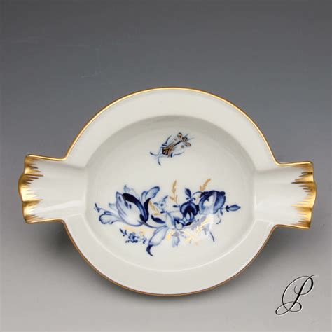 Ascher Meissen Im Dekor Blaue Blume Mit Insekten Porzellan Porcelain