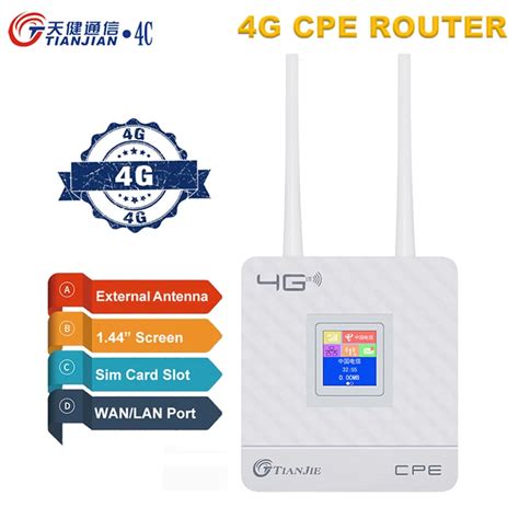 Tianjie Mbps G Wifi Y Nlendirici Unlocked Sim Kart Kablosuz Modem